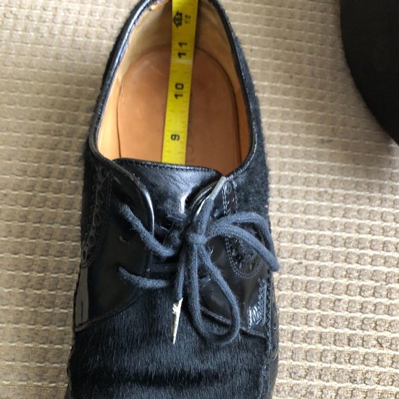 Gucci Men\'s Black Ponyhair Leather Brogues Oxford. main image 4